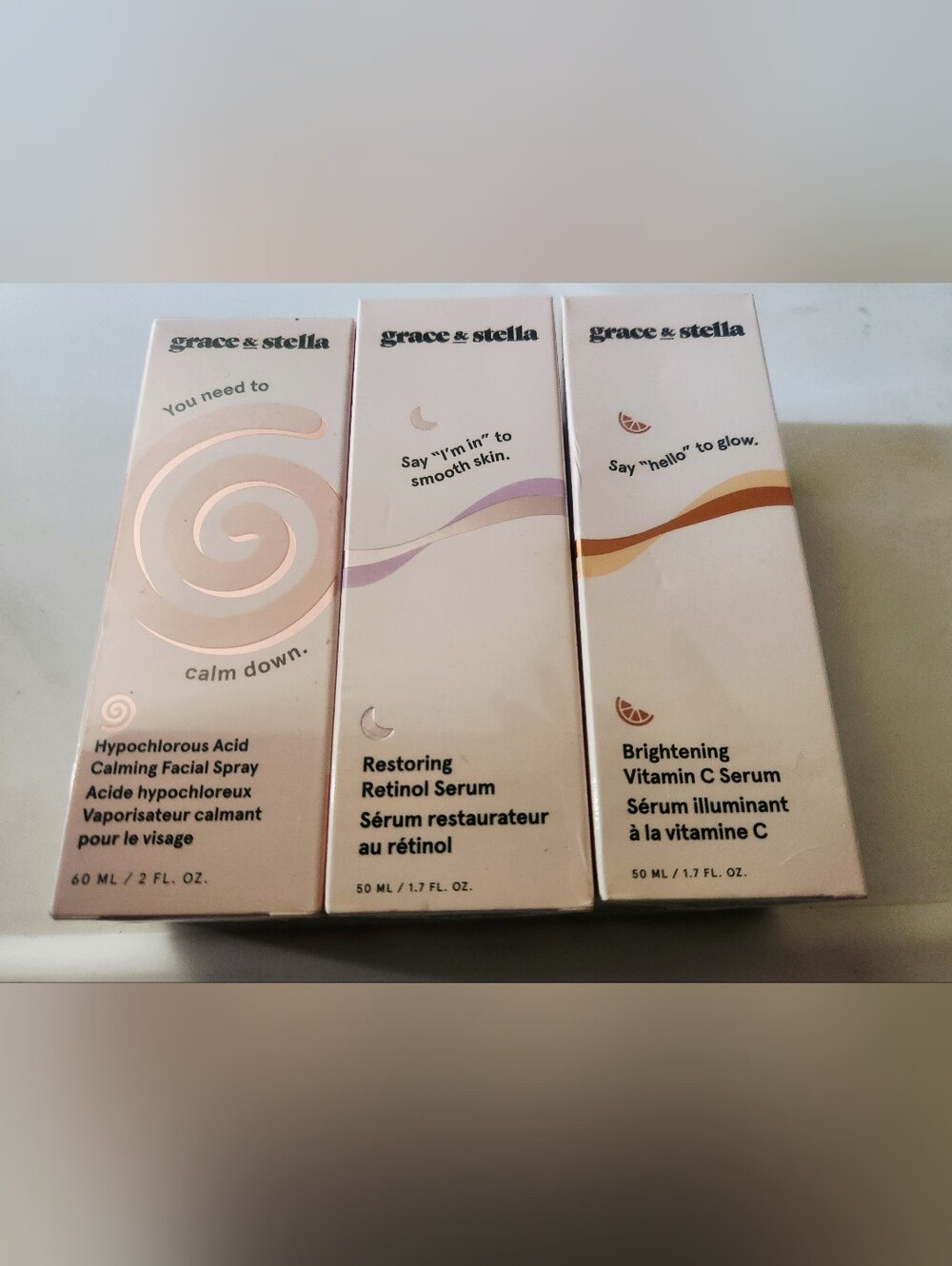 Three Full Size Products From Grace And Stella Brand New
